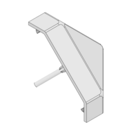60-280-2 MODULAR SOLUTIONS PART END CAP FOR 3-WAY BODY CONNECTION, ANGULAR, GRAY, USED WITH 40-010-1